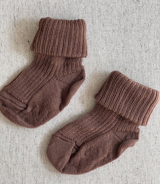 MP Denmark rib baby wool socks peacan pie