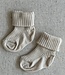 MP Denmark cotton rib baby socks ecru