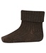 MP Denmark cotton rib baby socks brown melange