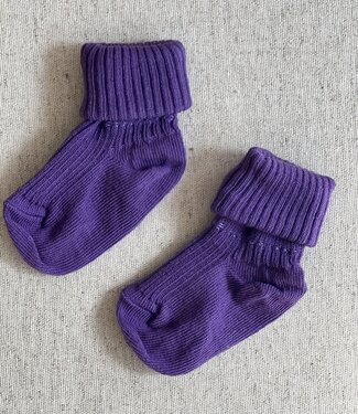 Mp Denmark MP Denmark cotton rib baby socks patrician purple