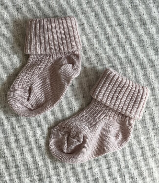 MP Denmark cotton rib baby socks rose dust