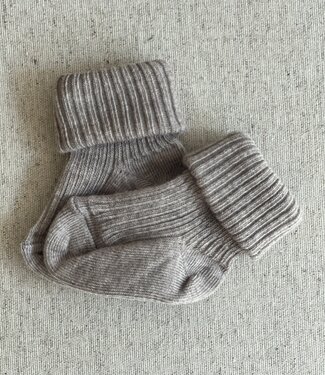 Mp Denmark MP Denmark cotton rib baby socks beige melange