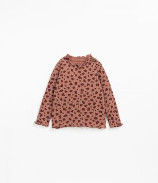 Play Up maria printed rib shirt