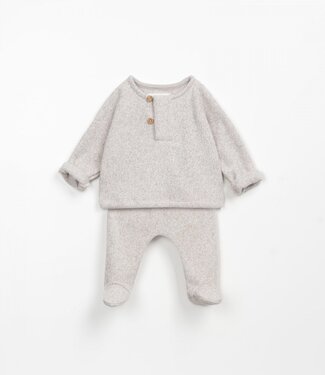 Play Up jersey sweater and trouser set beige