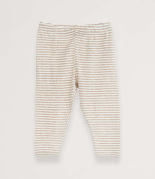 Serendipity baby leggings rib stripe oat/offwhite