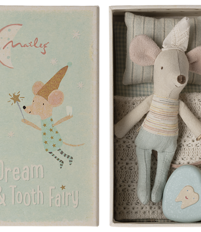 Maileg tooth fairy mouse little brother in matchbox