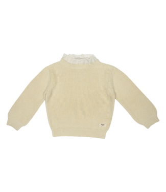 Baje Studio baby soho knitted collar top creme