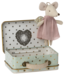 Maileg angel mouse in suitcase