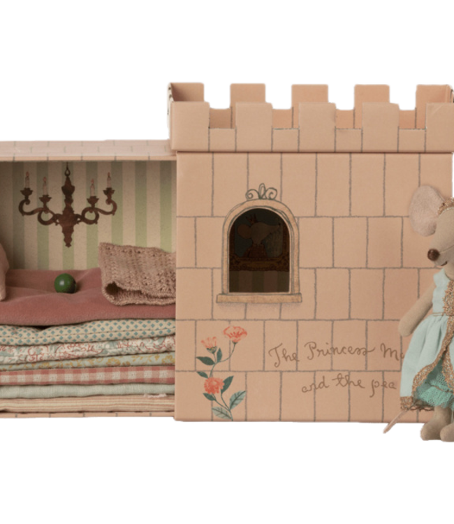 Maileg big sister mouse princess and the pea blue