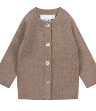 Flöss Kaya wool cardigan ash melange