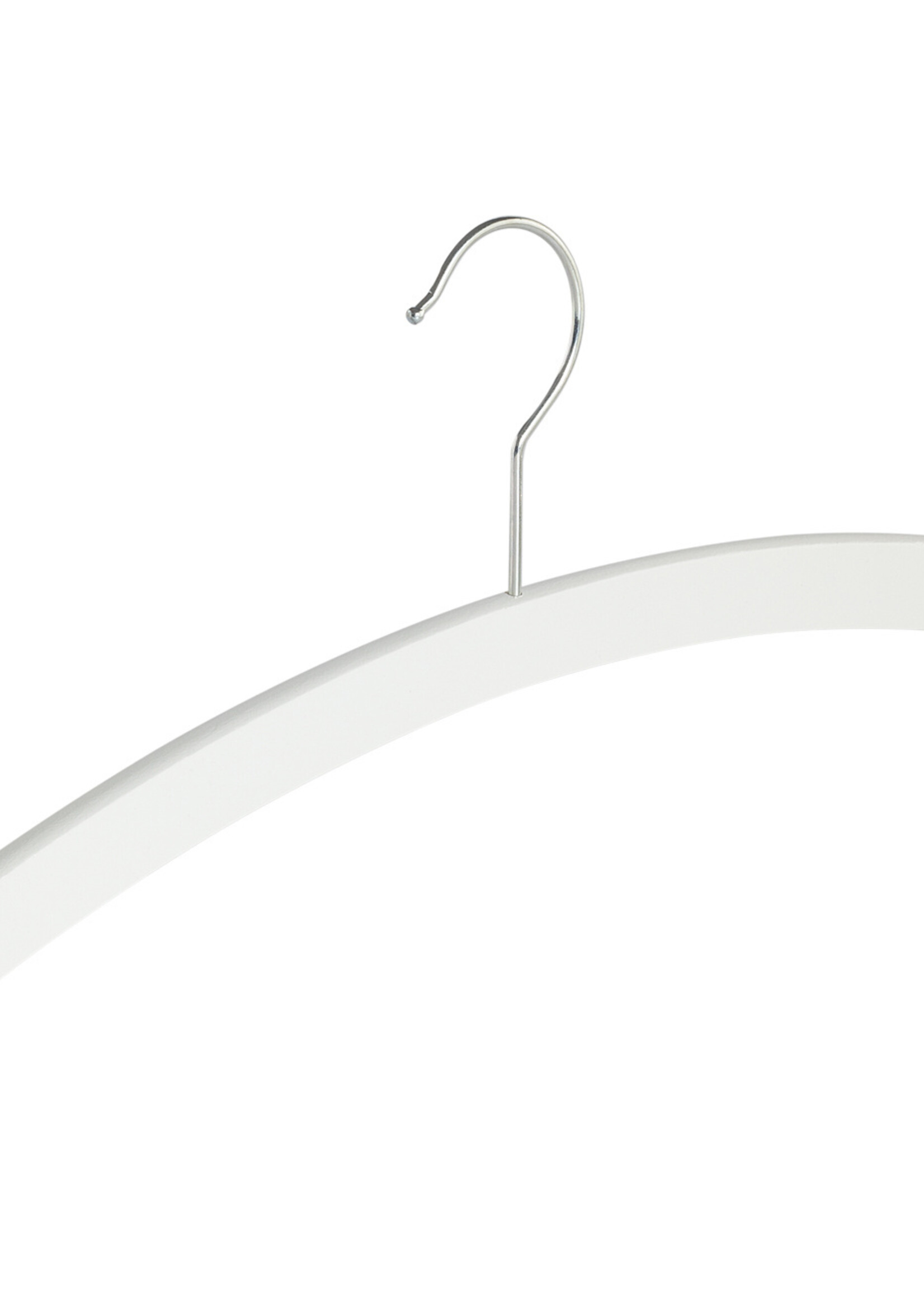 Cintre blouse / chemise (plat) bois hêtre laqué blanc