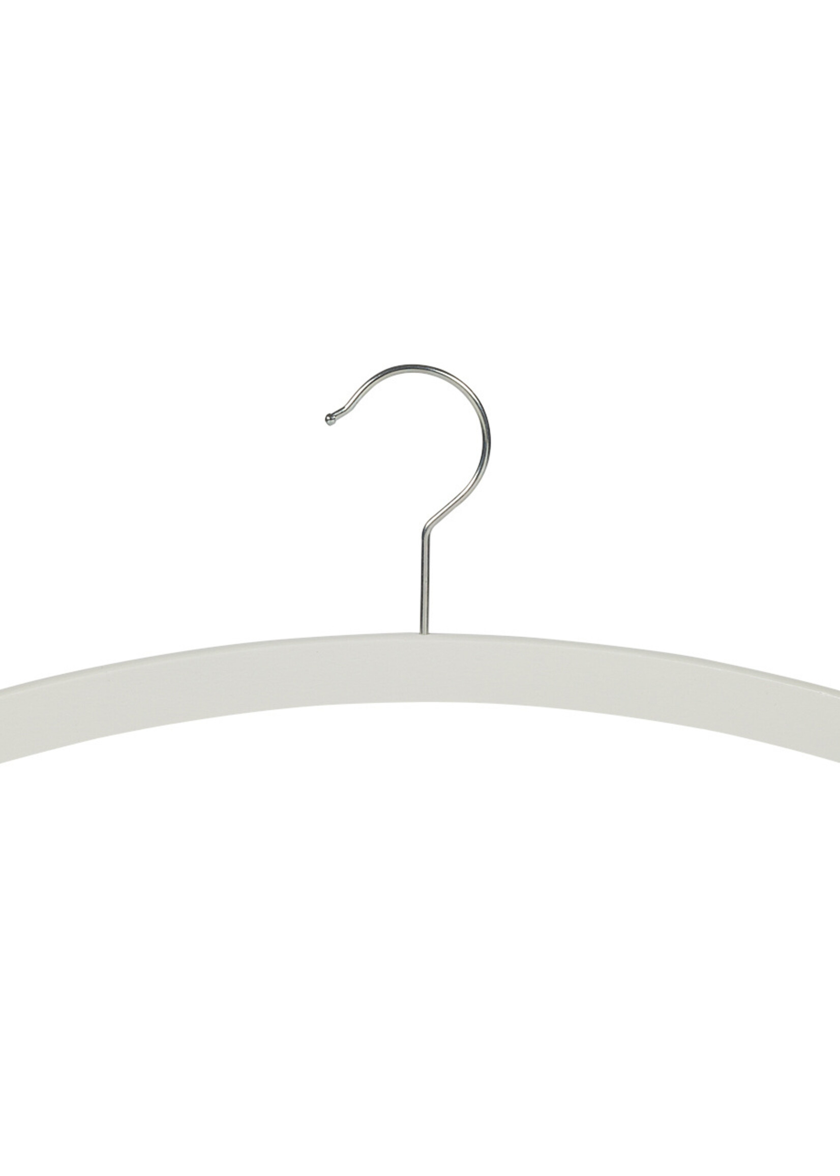 Cintre blouse / chemise (plat) bois hêtre laqué blanc