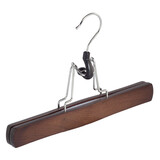 Clip pantalon bois hêtre teinté noyer avec feutre intérieur Clip pantalon bois hêtre teinté noyer avec feutre intérieur