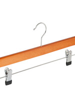 Cintre jupe / pantalon bois hêtre teinté cerisier avec pinces antidérapantes