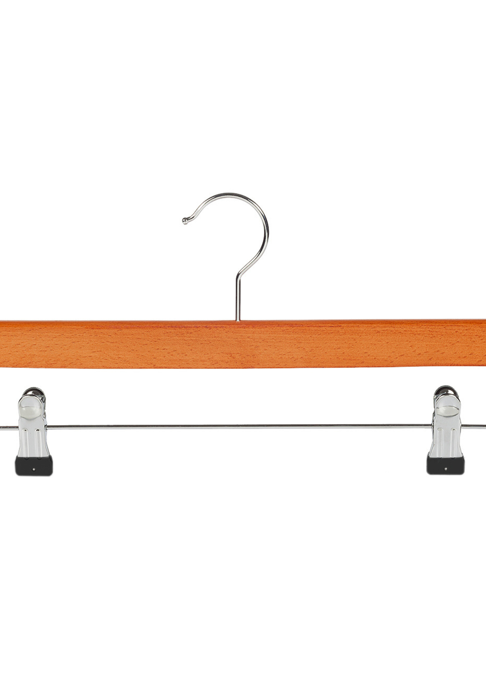 Cintre jupe / pantalon bois hêtre teinté cerisier avec pinces antidérapantes