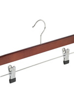 Cintre jupe / pantalon bois hêtre teinté acajou avec pinces antidérapantes