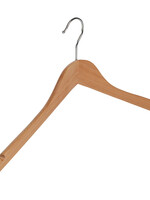 Cintre blouse / chemise (galbé) bois hêtre verni naturel avec encoches