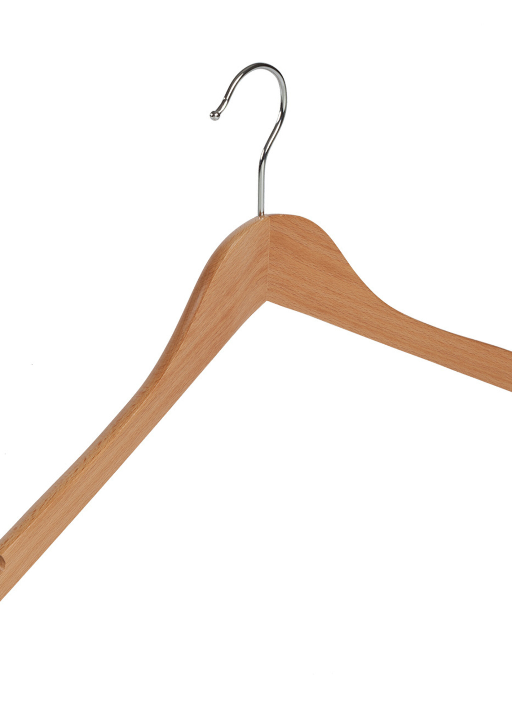 Cintre blouse / chemise (galbé) bois hêtre verni naturel avec encoches