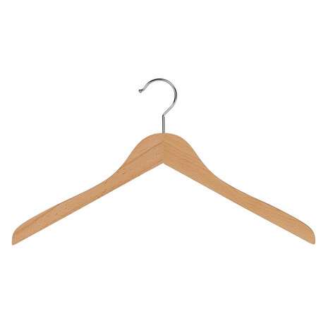 Cintre blouse / chemise (galbé) bois hêtre verni naturel Cintre blouse / chemise (galbé) bois hêtre verni naturel