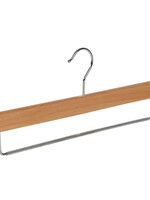 Cintre pantalon bois hêtre verni naturel avec barre antidérapant