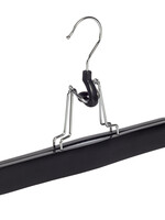 Clip pantalon bois lotus laqué noir avec feutre intérieur