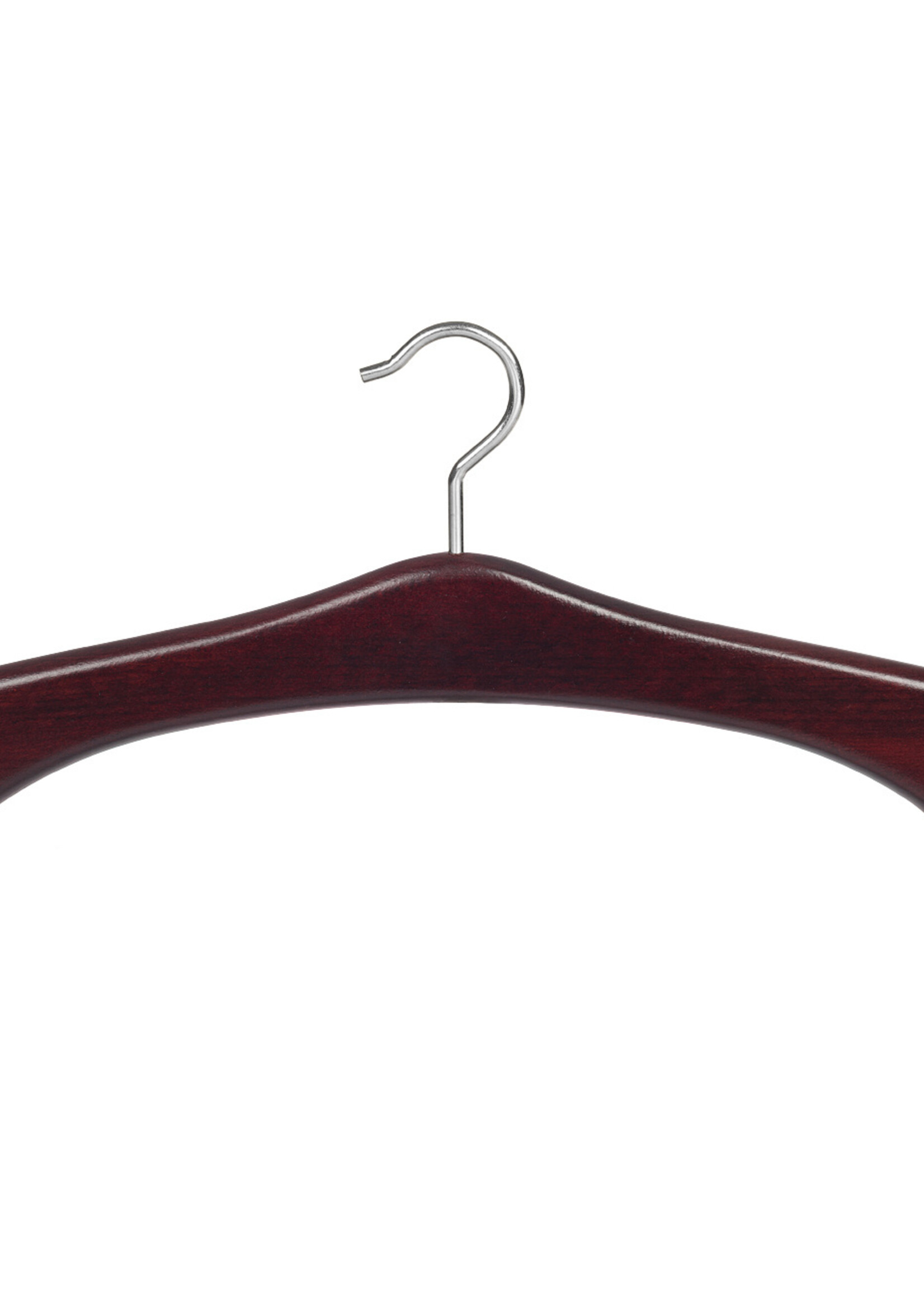 Cintre penderie bois hêtre teinté acajou