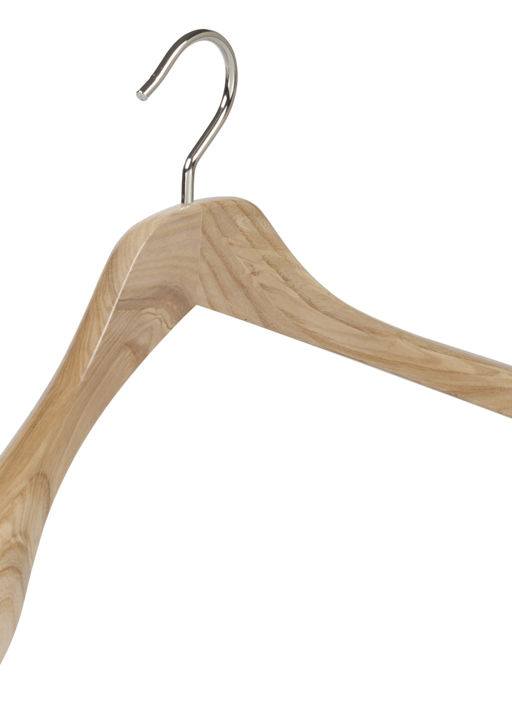 Cintre penderie "Uno" bois frêne vernis naturel