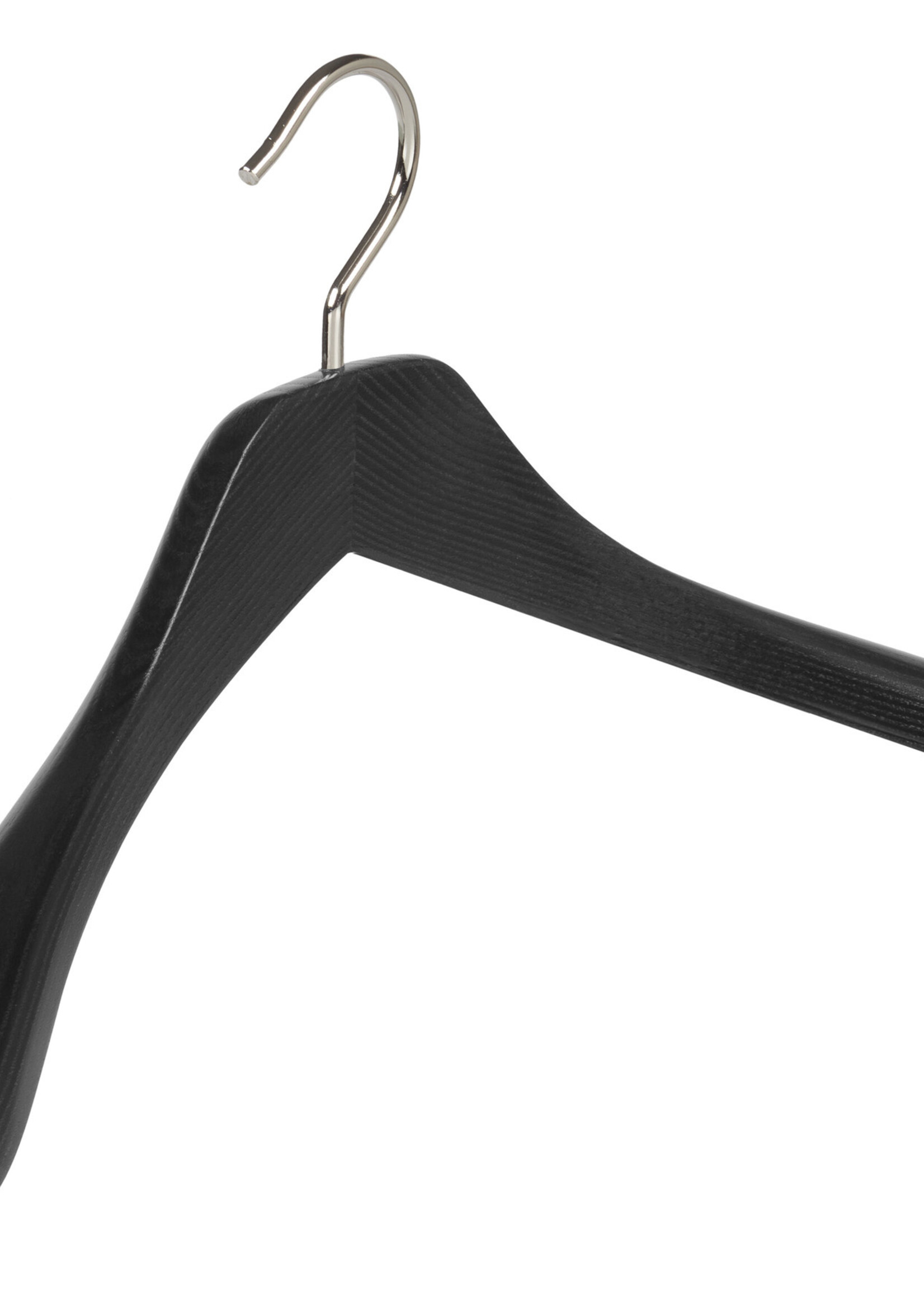 Cintre penderie "Uno" bois frêne teinté noir