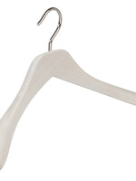 Cintre penderie "Uno" bois frêne teinté blanc