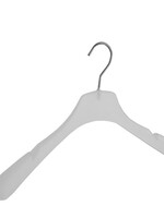 Cintre veste / costume (galbé) plastique givré avec épaules larges et encoches