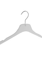 Cintre blouse / chemise (plat) plastique givré avec encoches