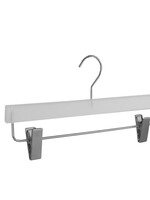 Cintre jupe / pantalon plastique givré avec pinces antidérapantes