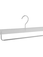 Cintre jupe / pantalon plastique givré avec barre antidérapant