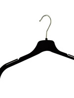 Cintre blouse / chemise (plat) plastique velours noir avec encoches