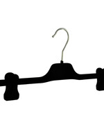 Cintre jupe / pantalon plastique velours noir avec pinces antidérapantes