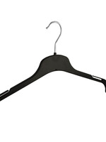 Cintre blouse / chemise (plat) plastique noir avec encoches