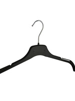 Cintre blouse / chemise (plat) plastique noir avec encoches