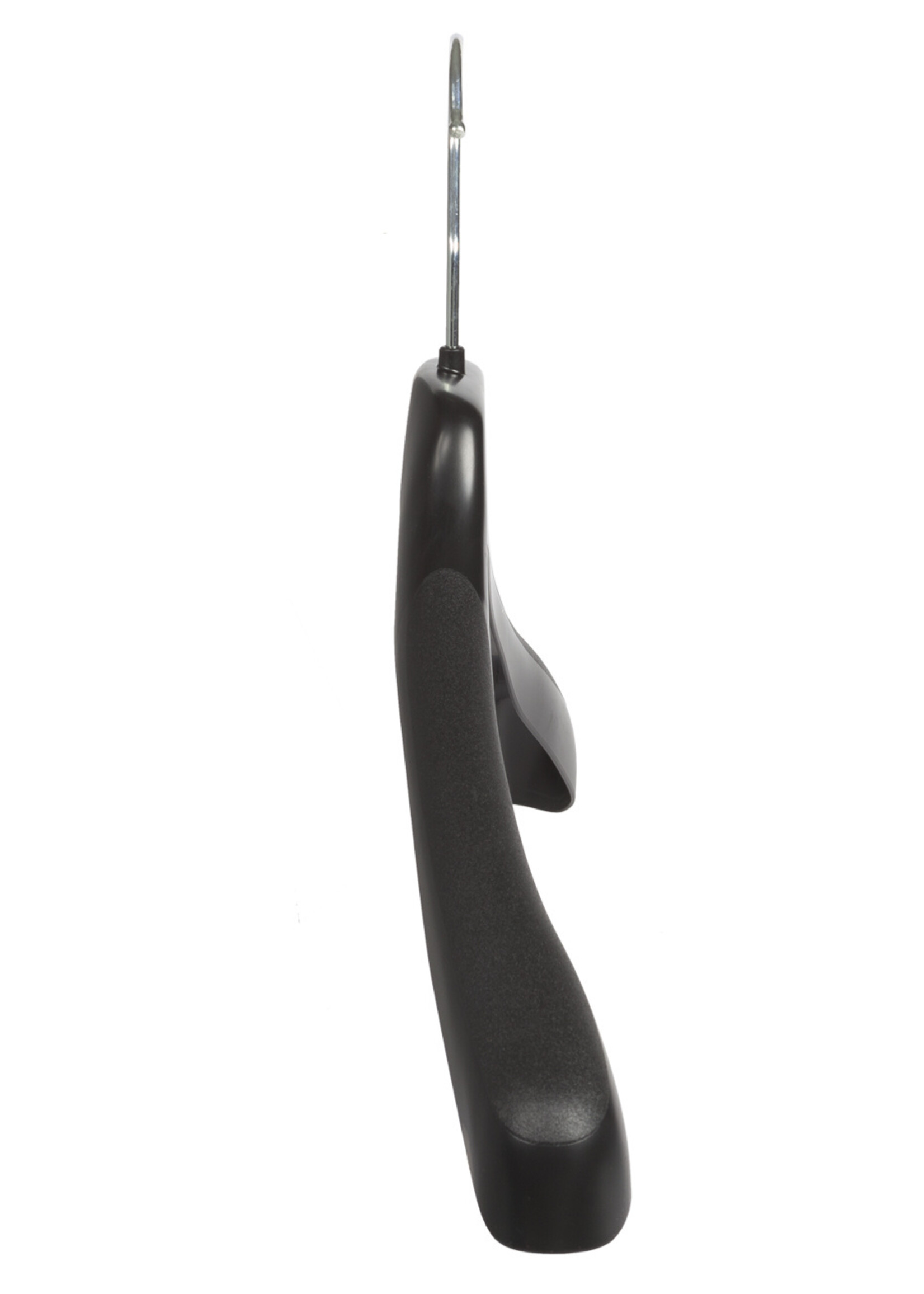 Cintre veste / costume (galbé) plastique noir avec épaules larges