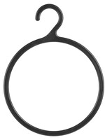 Porte foulard plastique noir avec crochet (10 pcs.)