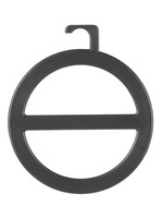 Porte foulard plastique noir avec crochet (10 pcs.)