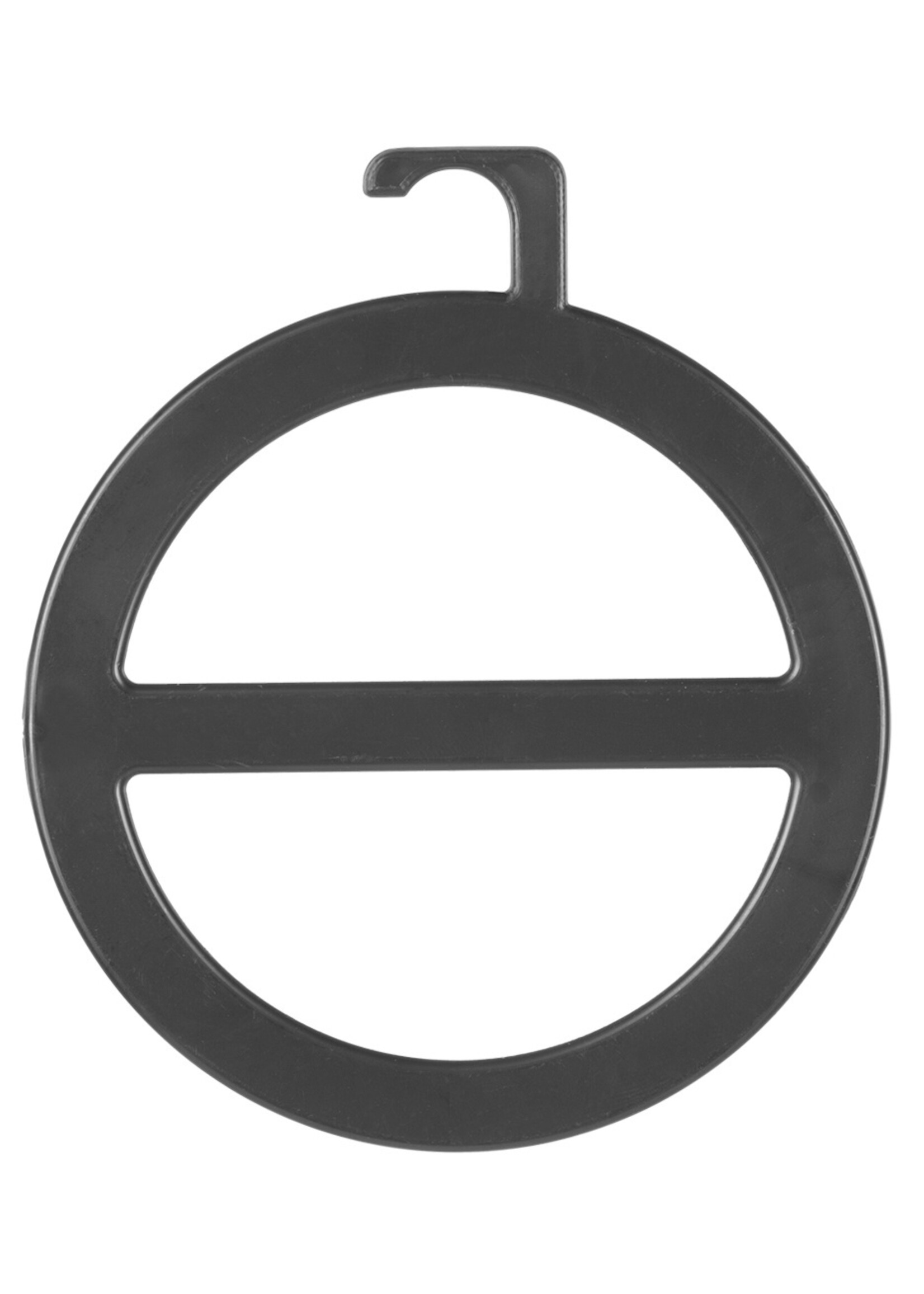 Porte foulard plastique noir avec crochet (10 pcs.)