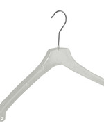 Cintre veste / costume (galbé) plastique transparent avec épaules larges