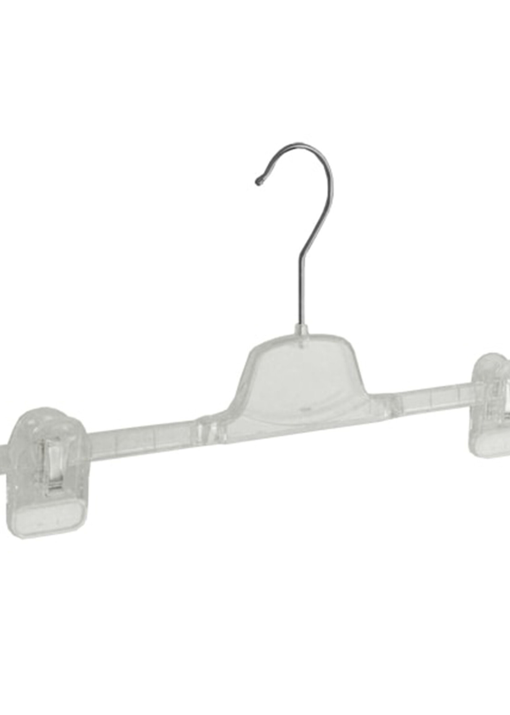 Cintre jupe / pantalon plastique transparent avec pinces antidérapantes