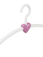 Cintre penderie "Eve" plastique blanc / rose