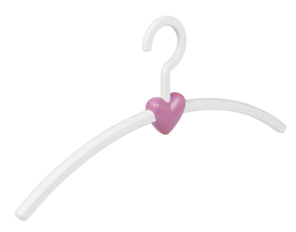 Cintre penderie "Eve" plastique blanc / rose Cintre penderie "Eve" plastique blanc / rose