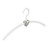 Cintre penderie "Eve" plastique blanc / argent Cintre penderie "Eve" plastique blanc / argent