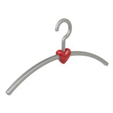 Cintre penderie "Eve" plastique argent / rouge Cintre penderie "Eve" plastique argent / rouge