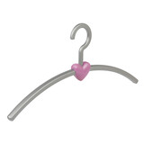 Cintre penderie "Eve" plastique argent / rose Cintre penderie "Eve" plastique argent / rose