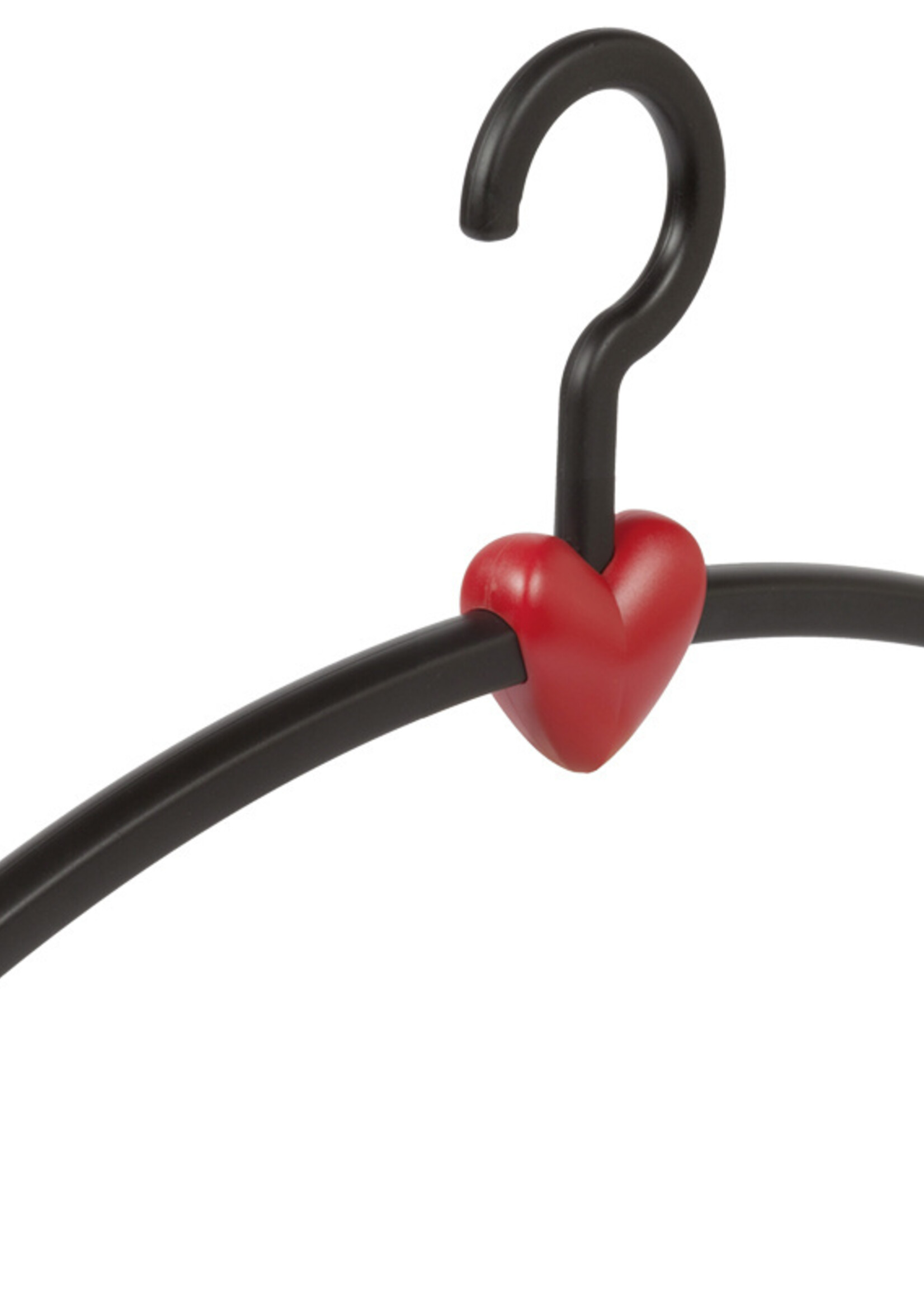 Cintre penderie "Eve" plastique noir / rouge