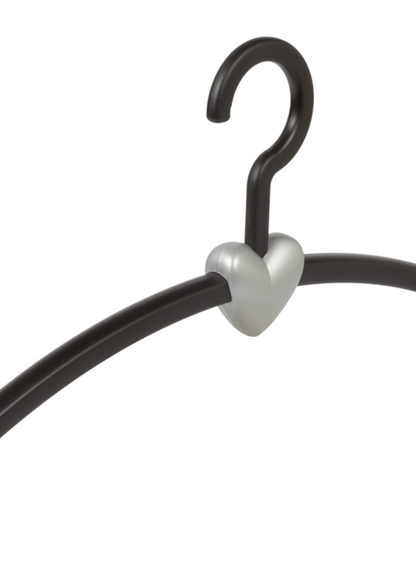 Cintre penderie "Eve" plastique noir / argent